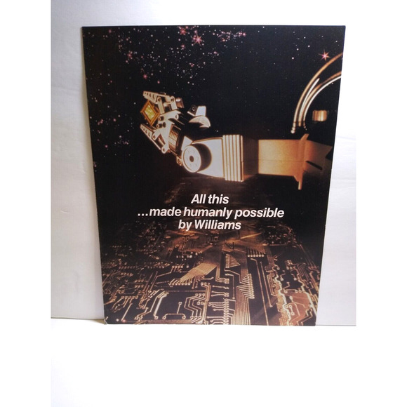 Pinbot Pinball Machine Flyer Original Vintage Game Art 1986 Brochure Foldout Art - Picture 3 of 3